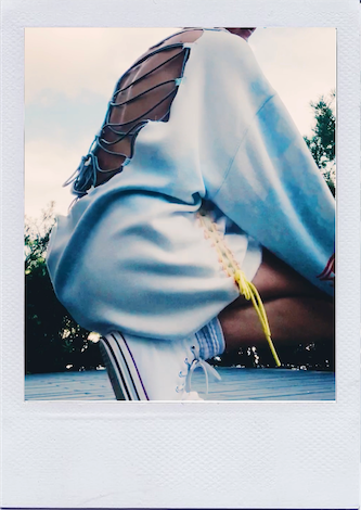 open laced crewneck